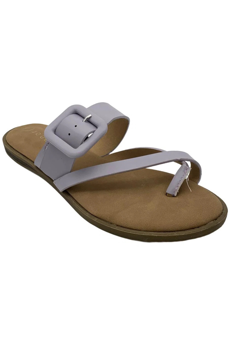 Journee Collection Women's Layra Sandal Purple - Medium